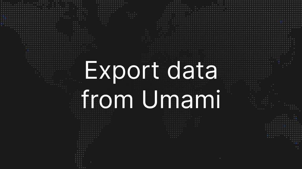 How to Export Data from Umami Analytics