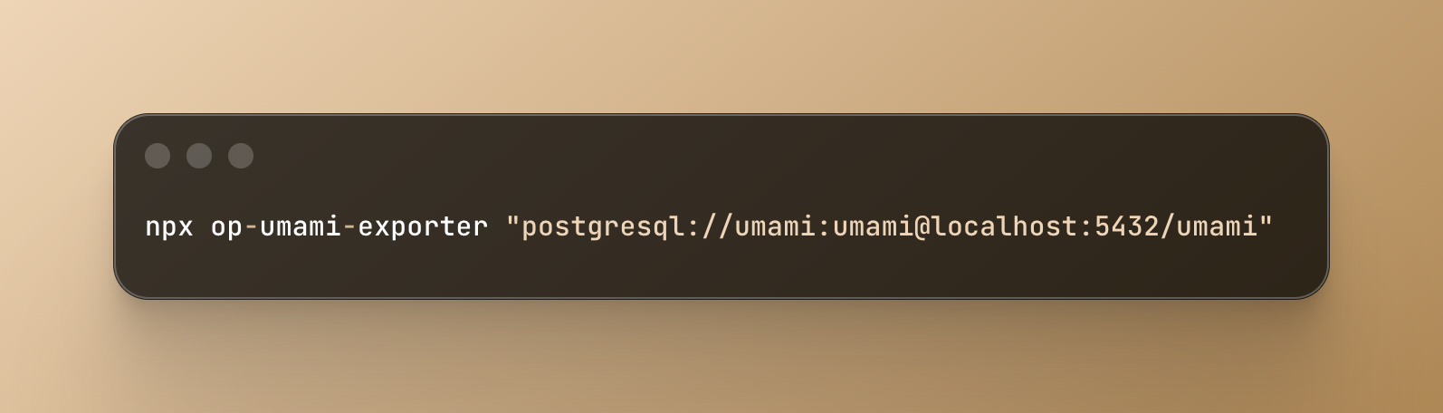 Running the OpenPanel Umami exporter to export analytics data from Umami