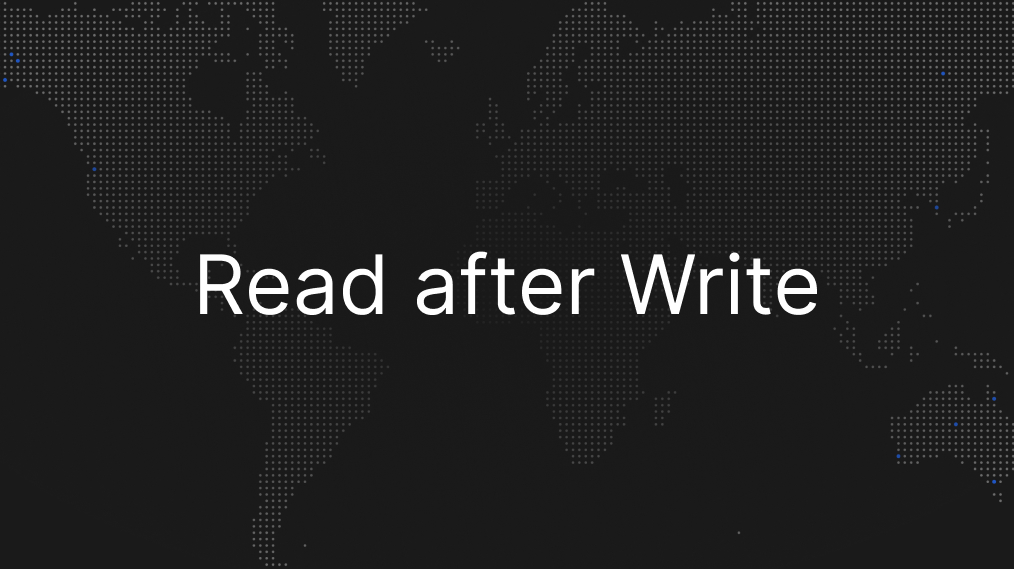 Solving read-after-write consistency with replicas